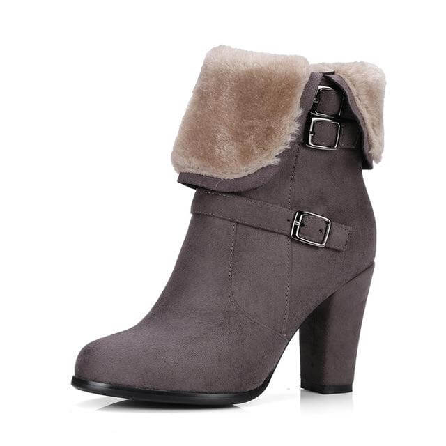 Thick Plush Snow Ankle Boots - MaviGadget