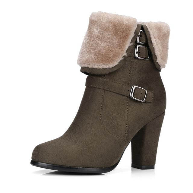Thick Plush Snow Ankle Boots - MaviGadget