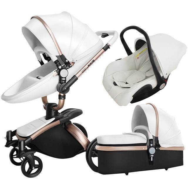 360 Degree Rotation Baby Stroller 3 in 1 with Car Seat - MaviGadget