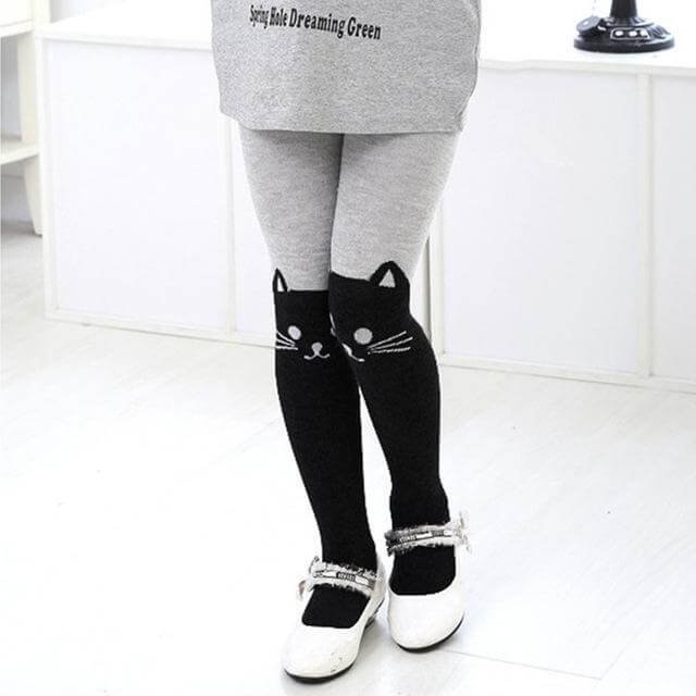 Cartoon Cat Printed Cotton Pantyhose - MaviGadget