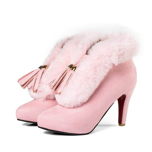 Ankle Heel Pointed Winter Boots - MaviGadget