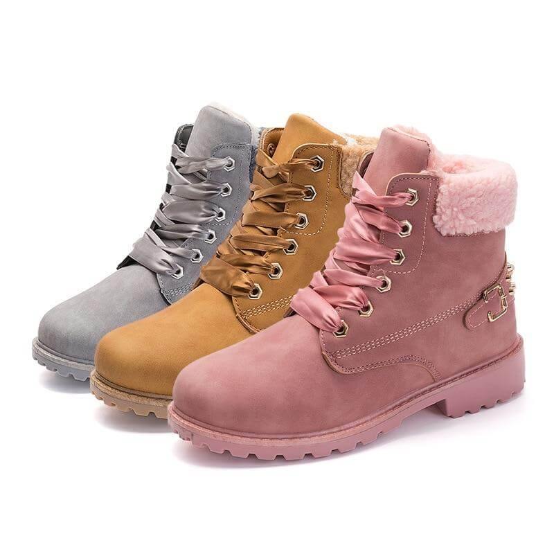 New British Style Lace Up Ankle Boots for Women - MaviGadget