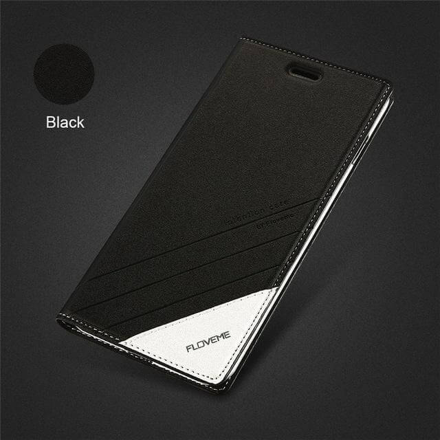 Luxury Flip Card Slot Leather Cases For iPhone X and Other Models - MaviGadget