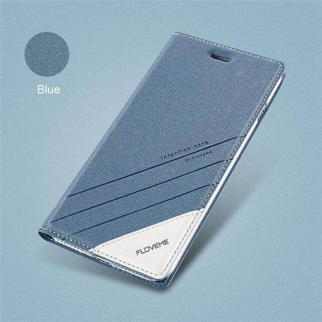 Luxury Flip Card Slot Leather Cases For iPhone X and Other Models - MaviGadget