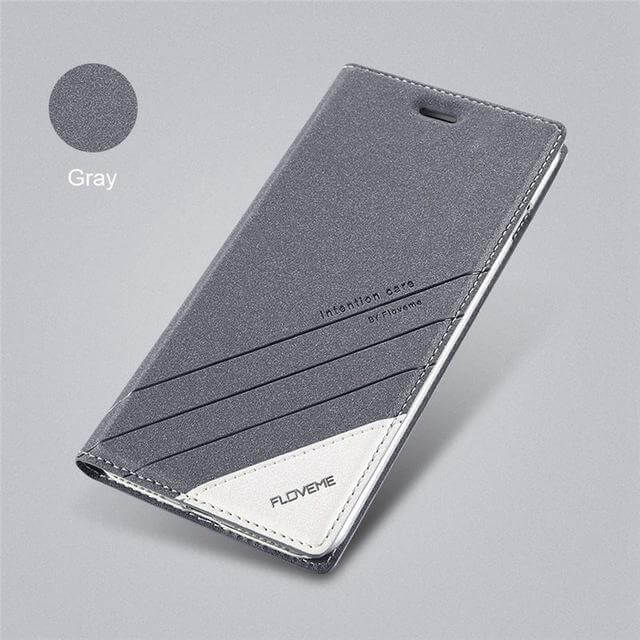 Luxury Flip Card Slot Leather Cases For iPhone X and Other Models - MaviGadget
