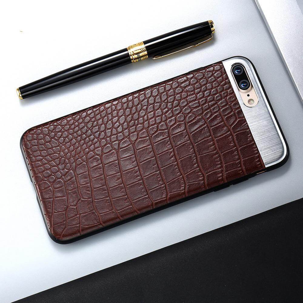 Luxury Protection iPhone 6&7 Case Metal Leather Case - MaviGadget