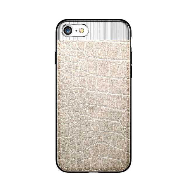 Luxury Protection iPhone 6&7 Case Metal Leather Case - MaviGadget