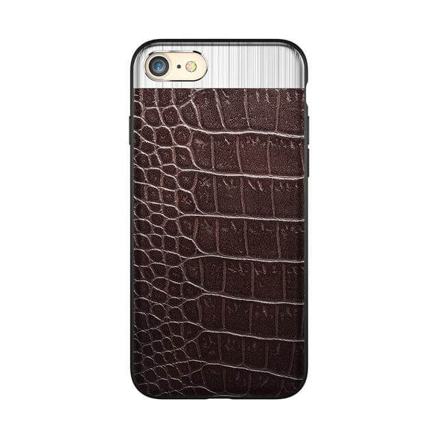 Luxury Protection iPhone 6&7 Case Metal Leather Case - MaviGadget