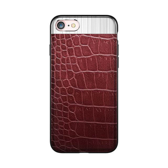Luxury Protection iPhone 6&7 Case Metal Leather Case - MaviGadget