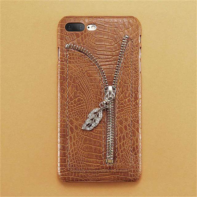 Retro Crocodile Grain Leather Case For Iphone Models - MaviGadget