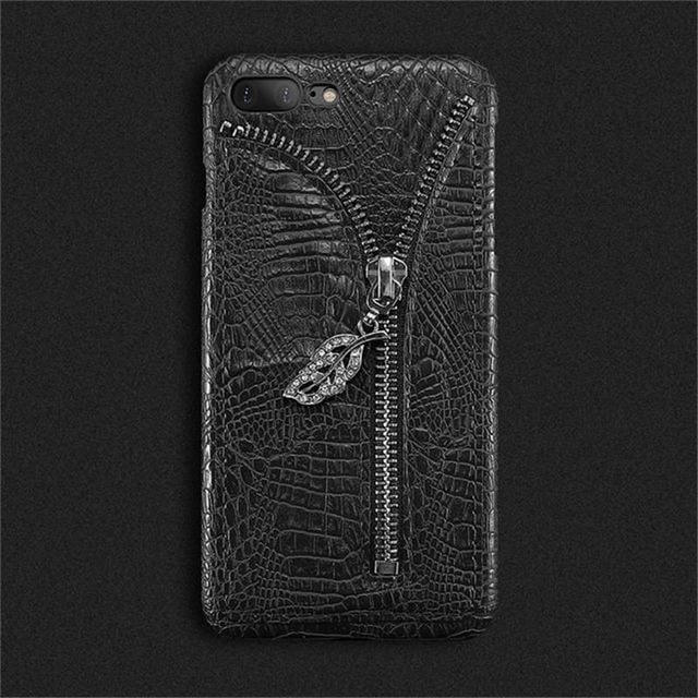 Retro Crocodile Grain Leather Case For Iphone Models - MaviGadget