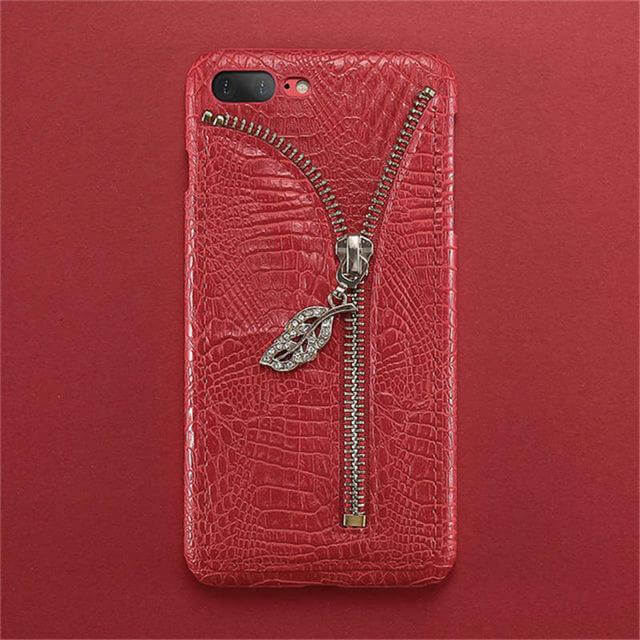 Retro Crocodile Grain Leather Case For Iphone Models - MaviGadget