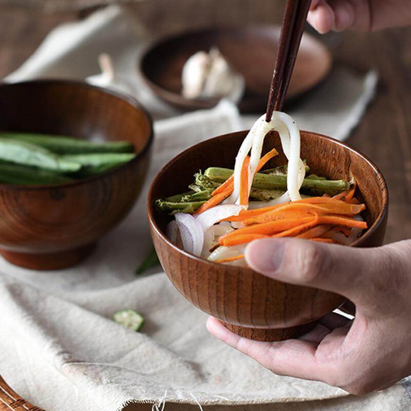 Japanese Style Wooden Bowl - MaviGadget