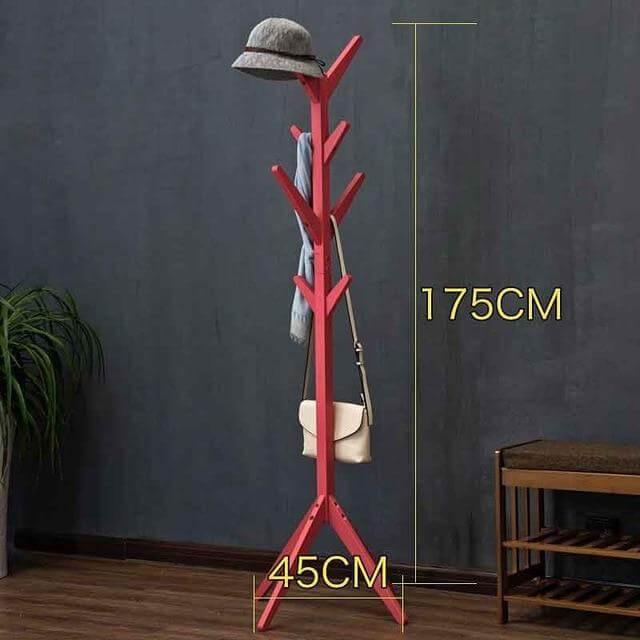 8 Hooks Solid Modern Wood Modern Coat Hanger - MaviGadget