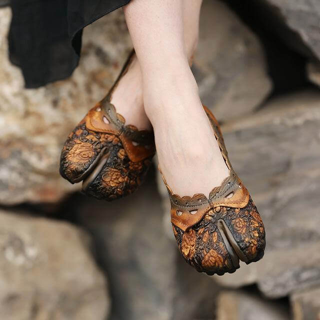 Vintage Handmade Women Leather Shoes - MaviGadget
