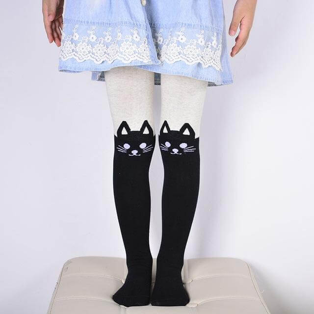 Cartoon Cat Printed Cotton Pantyhose - MaviGadget