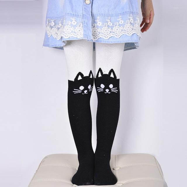 Cartoon Cat Printed Cotton Pantyhose - MaviGadget