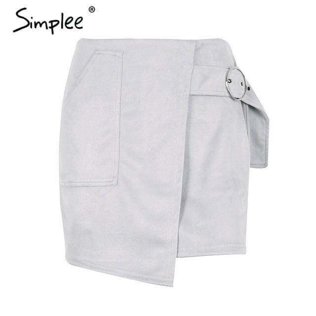 Suede Leather Pencil Skirt - MaviGadget