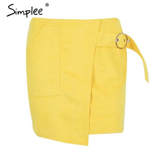 Suede Leather Pencil Skirt - MaviGadget