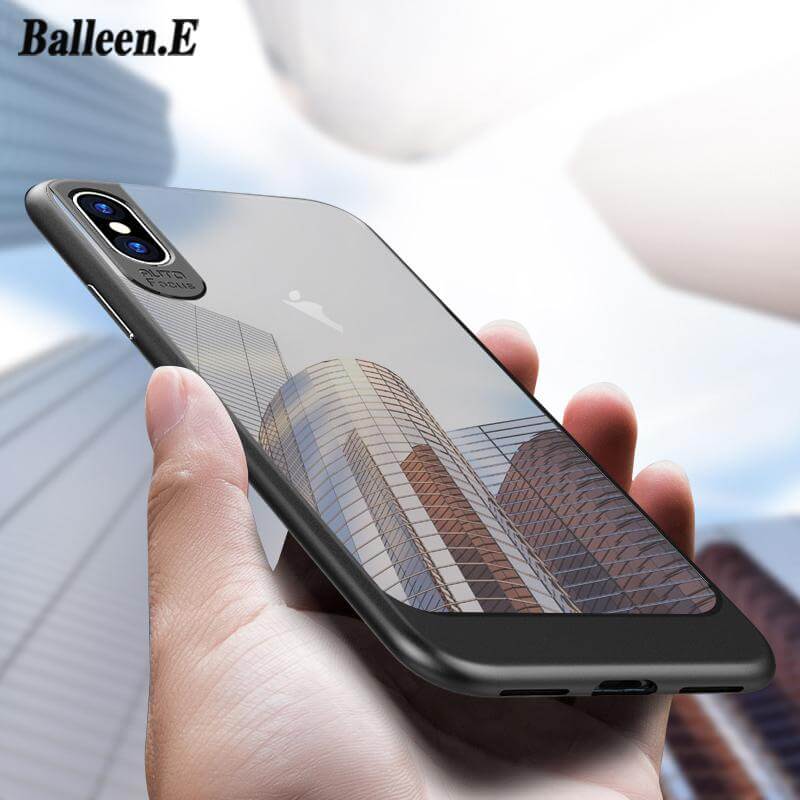 iPhone X Luxury Hybrid Transparent  Clear SlimHard Back Cover Case - MaviGadget
