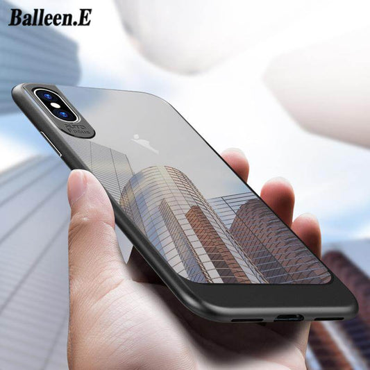 iPhone X Luxury Hybrid Transparent  Clear SlimHard Back Cover Case - MaviGadget