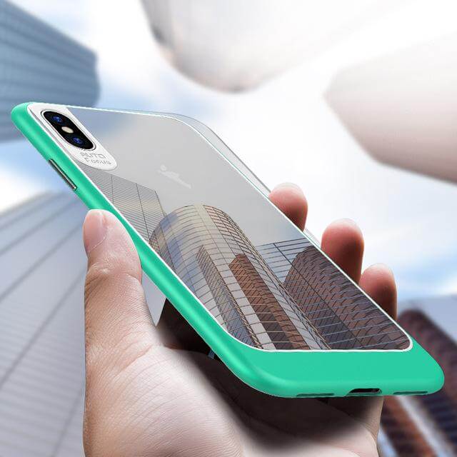 iPhone X Luxury Hybrid Transparent  Clear SlimHard Back Cover Case - MaviGadget