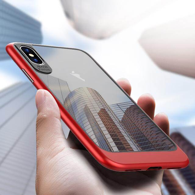 iPhone X Luxury Hybrid Transparent  Clear SlimHard Back Cover Case - MaviGadget