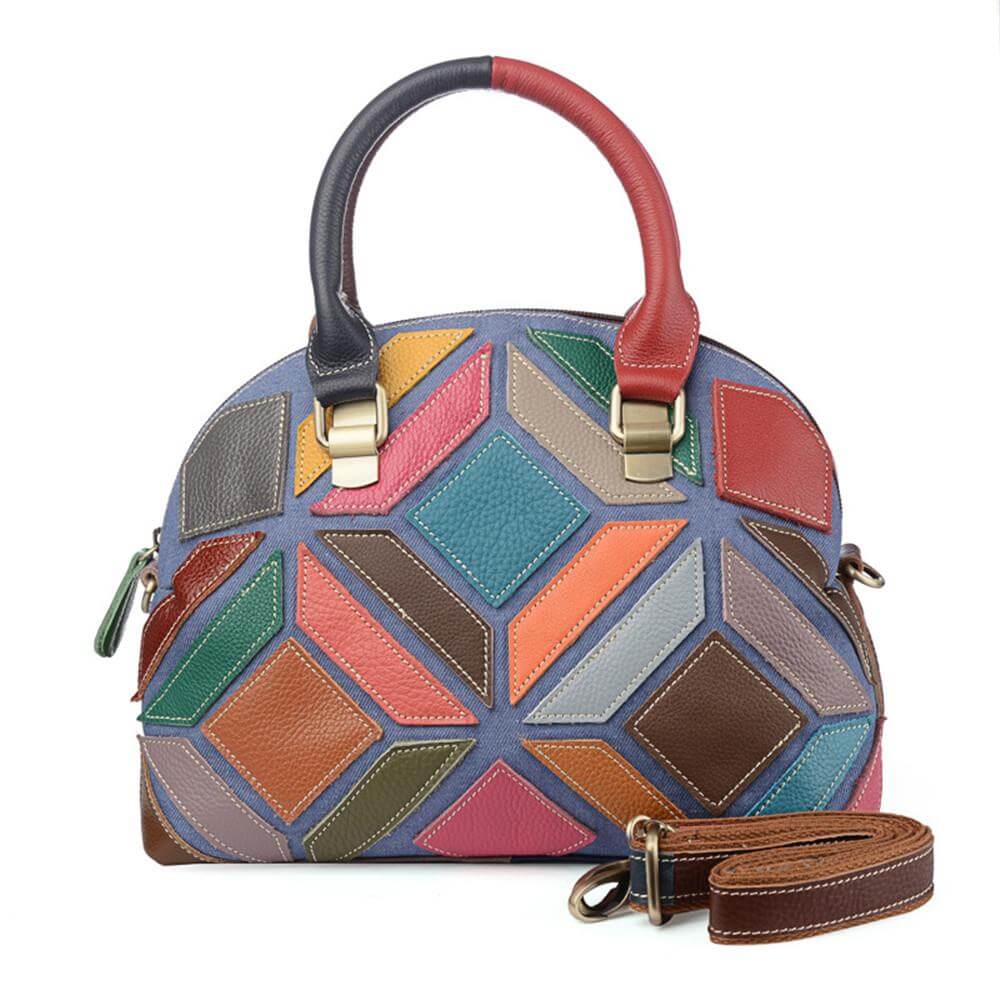 Leather Colorful Women's Shoulder Bag - MaviGadget