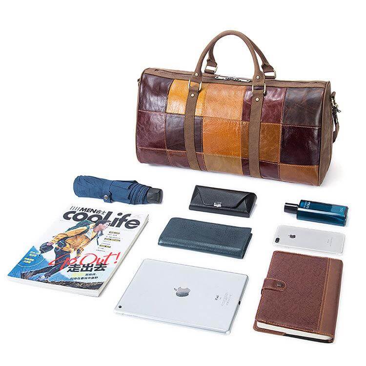 Genuine Leather Vintage High Capacity Travel Bag - MaviGadget