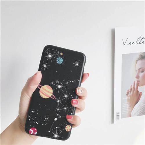 Space planet 3D Relief Silicone Case for Iphone Models - MaviGadget