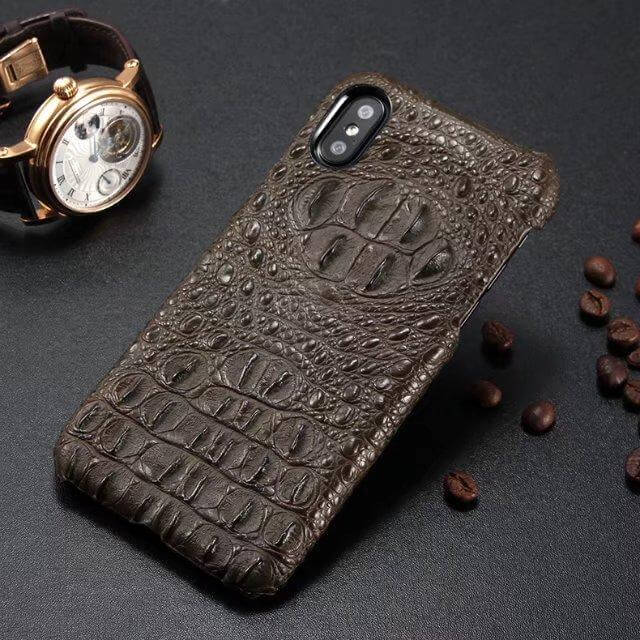 5 colors New Crocodile Pattern Real Natural Cow Skin Genuine Leather for iphoneX - MaviGadget