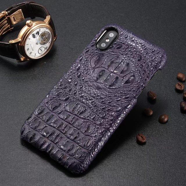 5 colors New Crocodile Pattern Real Natural Cow Skin Genuine Leather for iphoneX - MaviGadget