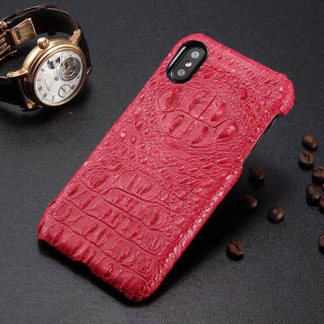 5 colors New Crocodile Pattern Real Natural Cow Skin Genuine Leather for iphoneX - MaviGadget