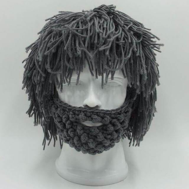 Handmade Knitted Men Winter Hat Mustache - MaviGadget