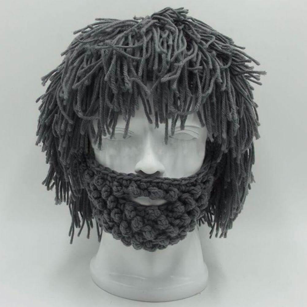 Handmade Knitted Men Winter Hat Mustache - MaviGadget