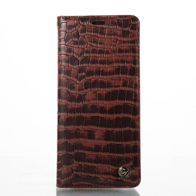 Luxury Flip Leather Crocodile Pattern Cases For iphone X and Other Models - MaviGadget