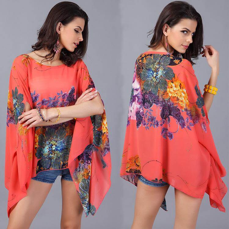Bohemian Chiffon Vintage Blouse for Women - MaviGadget