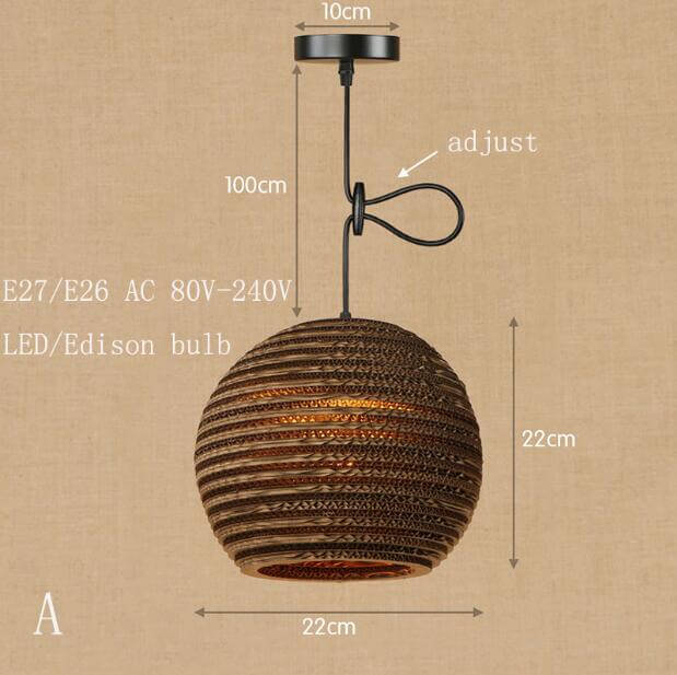 Modern Hanging Pendant LED Origami Paper Shade Lamp - MaviGadget
