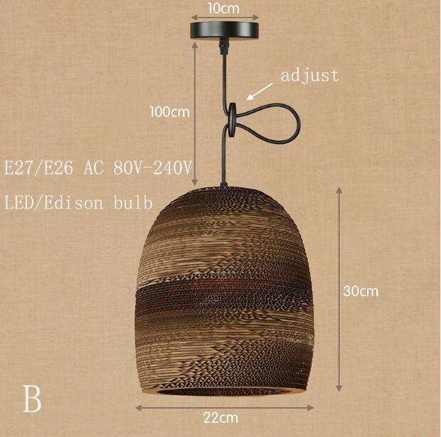 Modern Hanging Pendant LED Origami Paper Shade Lamp - MaviGadget