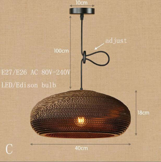 Modern Hanging Pendant LED Origami Paper Shade Lamp - MaviGadget