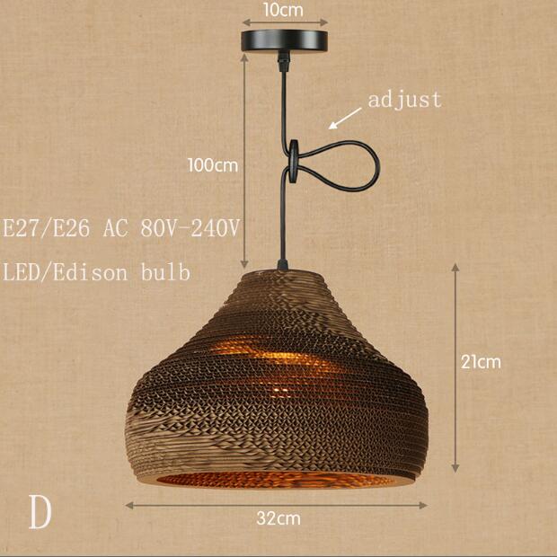 Modern Hanging Pendant LED Origami Paper Shade Lamp - MaviGadget