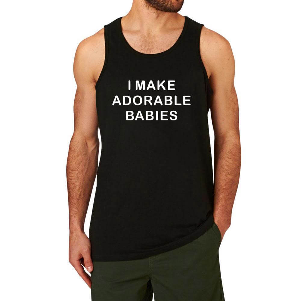 Men '' I Make Adorable Babies Workout '' T-shirt - MaviGadget