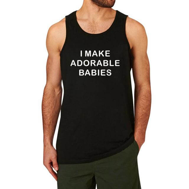 Men '' I Make Adorable Babies Workout '' T-shirt - MaviGadget