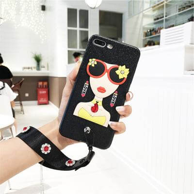 Sexy Sunglasses Iphone Cases with Flower Hand Strap - MaviGadget
