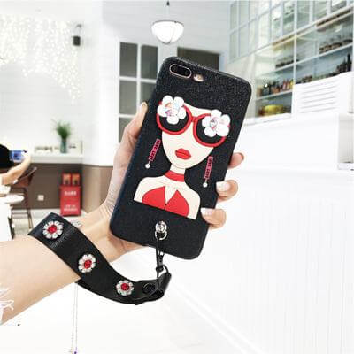 Sexy Sunglasses Iphone Cases with Flower Hand Strap - MaviGadget