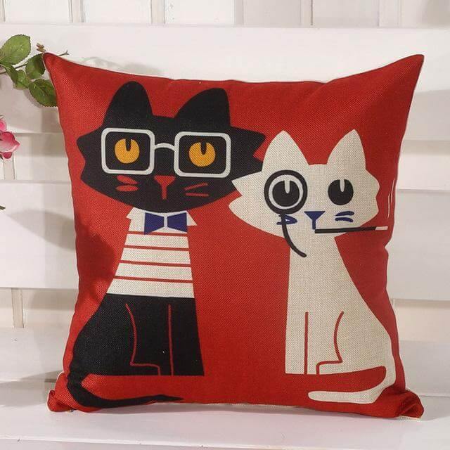 Cat Pattern High Quality Pillow Cases - MaviGadget