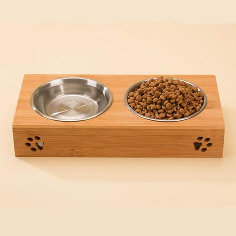 Wooden Pet Food Bowl - MaviGadget