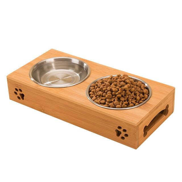 Wooden Pet Food Bowl - MaviGadget