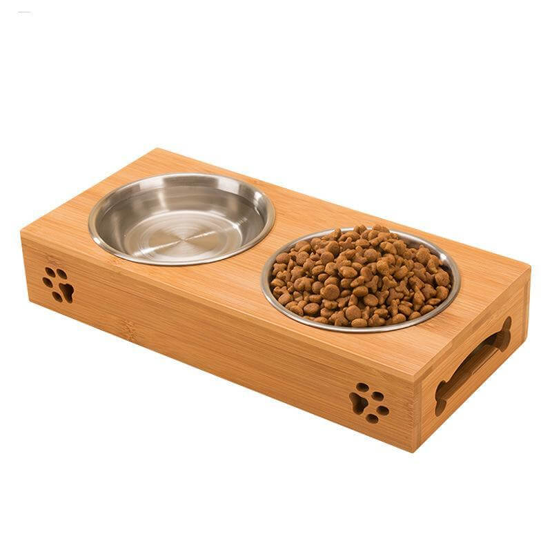 Wooden Pet Food Bowl - MaviGadget