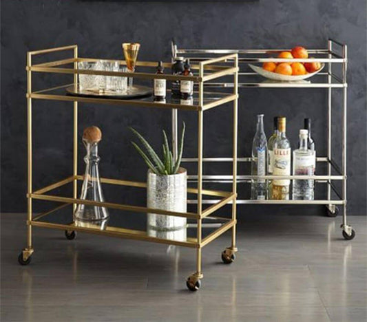 Designer Style Stainless Steel Gold Silver Dinner Side  Table Organizer - MaviGadget